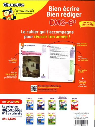 Produktbild: Bien &eacute;crire, bien r&eacute;diger : CM2, 6e, 10-12 ans