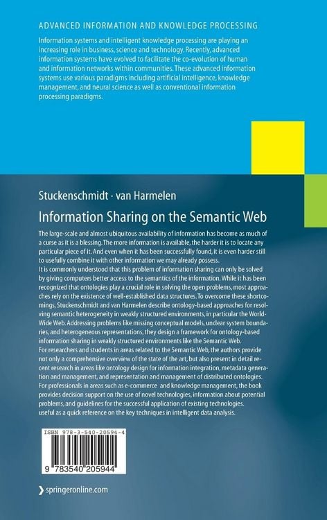 Produktbild: Information Sharing on the Semantic Web