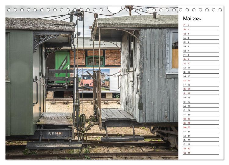 Produktbild: Eisenbahn Museum Gramzow (Wandkalender 2026 DIN A4 quer), CALVENDO Monatskalender