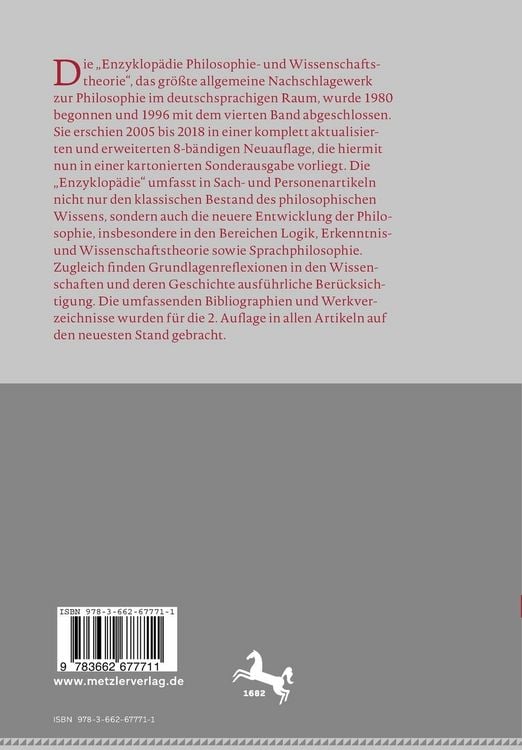 Produktbild: Enzyklop&auml;die Philosophie und Wissenschaftstheorie