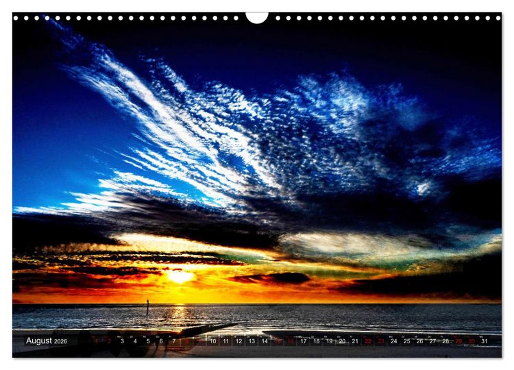 Produktbild: Bis zum Horizont. Der Himmel &uuml;ber Norddeutschland. (Wandkalender 2026 DIN A3 quer), CALVENDO Monatskalender