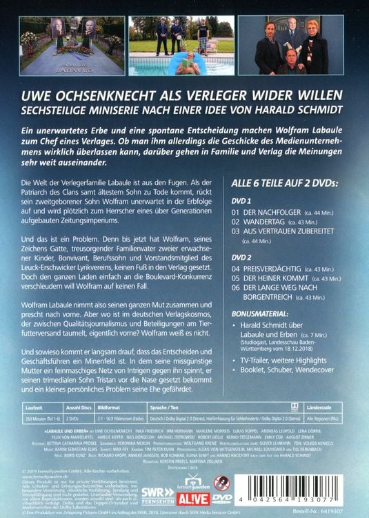Produktbild: Labaule und Erben (1-6) - Die komplette Serie (2 DVDs) (Fernsehjuwelen)
