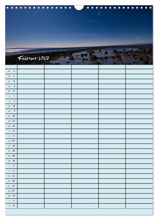 Produktbild: Island Familienplaner (Wandkalender 2027 DIN A3 hoch), CALVENDO Monatskalender