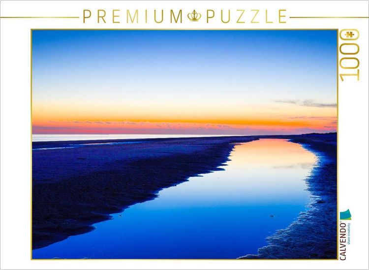 Produktbild: CALVENDO Puzzle Kniepsand an der Westk&uuml;ste von Amrum nach Sonnenuntergang | 1000 Teile Lege-Gr&ouml;&szlig;e 64x48cm Foto-Puzzle f&uuml;r gl&uuml;ckliche Stunden