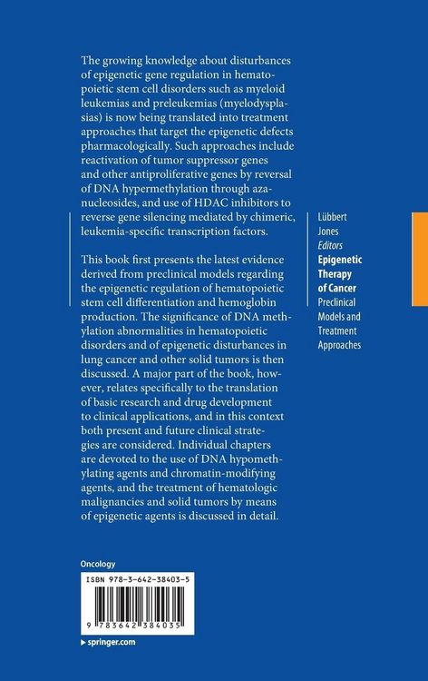 Produktbild: Epigenetic Therapy of Cancer