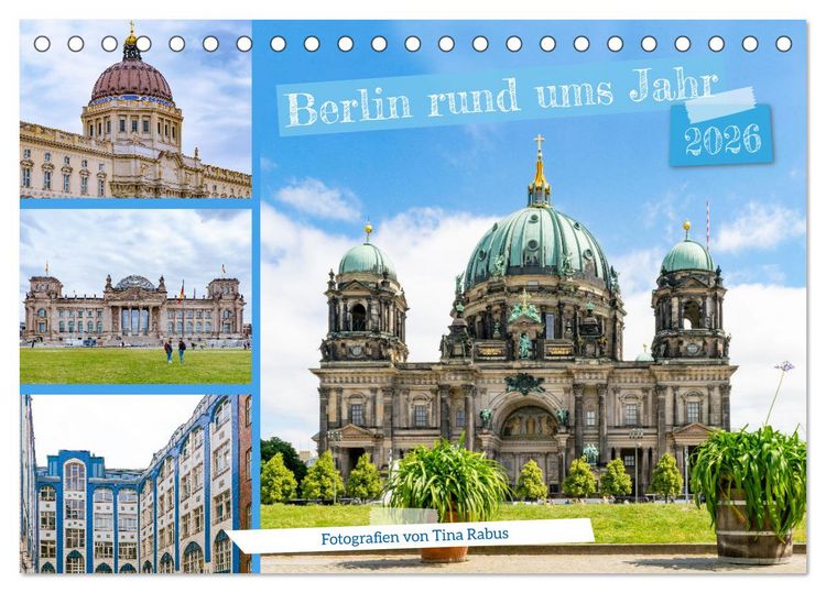Produktbild: Berlin rund ums Jahr (Tischkalender 2026 DIN A5 quer), CALVENDO Monatskalender