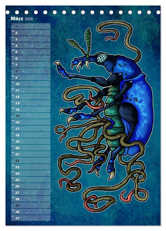 Produktbild: Bestiarium Vladi Krafft (Tischkalender 2026 DIN A5 hoch), CALVENDO Monatskalender