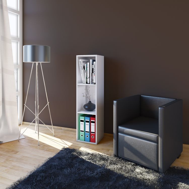Produktbild: Holz Stand Regal Aufbewahrung Deko B&uuml;cher Mendas 3