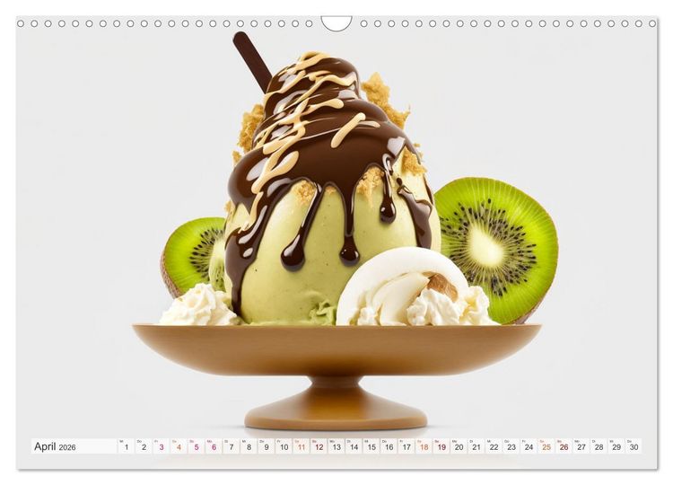 Produktbild: Leckere Eisbecher Kreationen (Wandkalender 2026 DIN A3 quer), CALVENDO Monatskalender