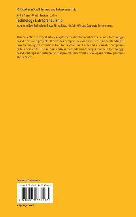 Produktbild: Technology Entrepreneurship