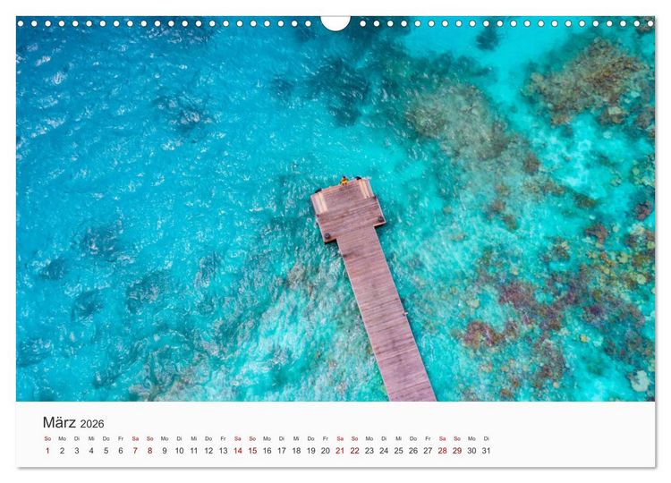 Produktbild: Malediven - Die sch&ouml;nsten Str&auml;nde der Welt. (Wandkalender 2026 DIN A3 quer), CALVENDO Monatskalender