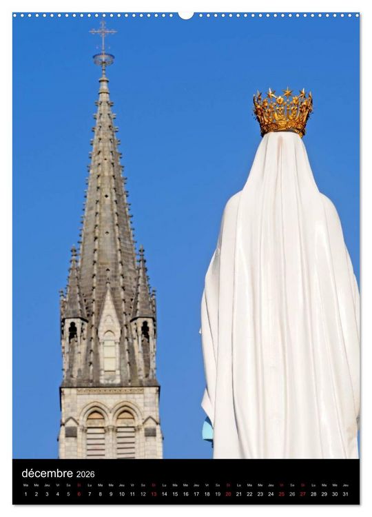 Produktbild: Lourdes en lumi&egrave;re (Calendrier mural 2026 DIN A2 horizontal) calendrier de bureau
