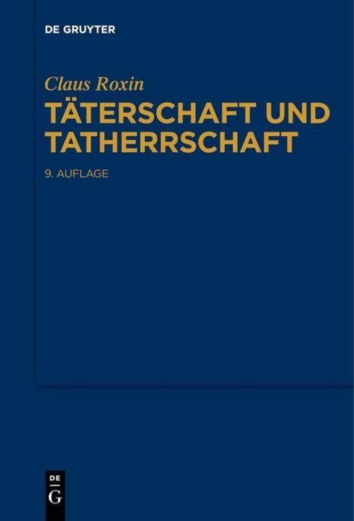 Produktbild: T&auml;terschaft und Tatherrschaft
