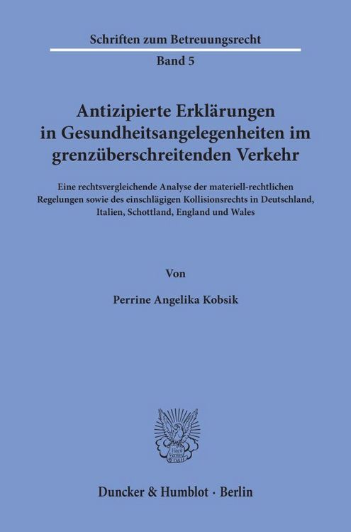 Produktbild: Antizipierte Erkl&auml;rungen in Gesundheitsangelegenheiten im grenz&uuml;berschreitenden Verkehr.