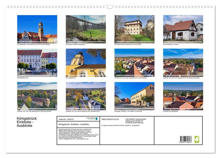 Produktbild: K&ouml;nigsbr&uuml;ck Einblicke - Ausblicke (Wandkalender 2026 DIN A2 quer), CALVENDO Monatskalender