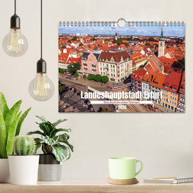 Produktbild: Landeshauptstadt Erfurt - Reise durch das sch&ouml;ne Th&uuml;ringen (Wandkalender 2026 DIN A4 quer), CALVENDO Monatskalender