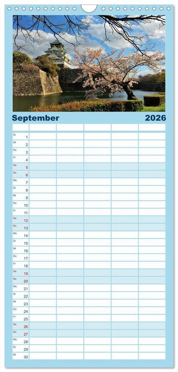 Produktbild: Familienplaner 2026 - Japan. Zwischen Tradition und Moderne mit 5 Spalten (Wandkalender, 21 x 45 cm) CALVENDO
