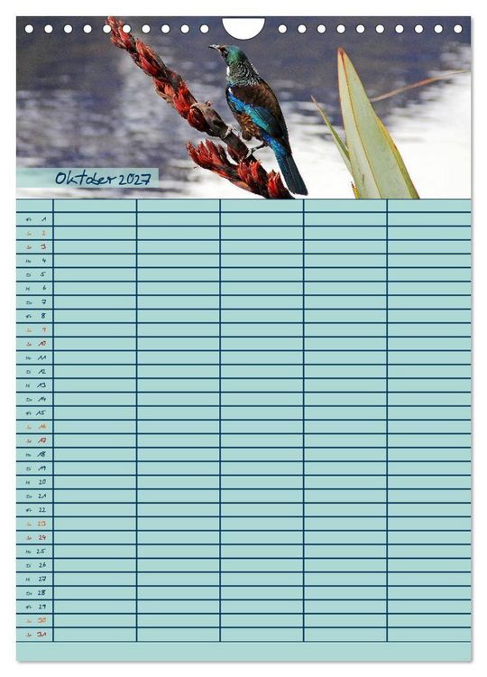 Produktbild: Tierischer Familienplaner (Wandkalender 2027 DIN A4 hoch), CALVENDO Monatskalender