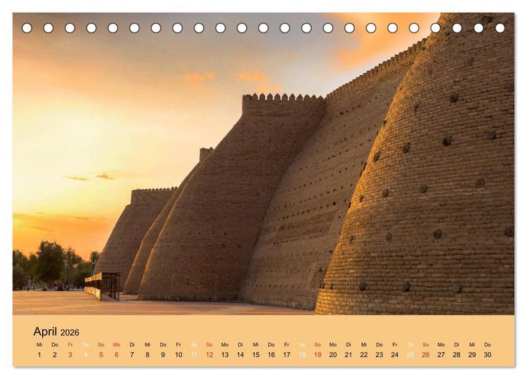 Produktbild: Uzbekistan - m&auml;rchenhafte Seidenstra&szlig;e (Tischkalender 2026 DIN A5 quer), CALVENDO Monatskalender