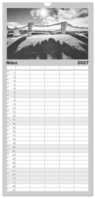 Produktbild: Familienplaner 2027 - Traumhafte Allg&auml;uer Alpen mit 5 Spalten (Wandkalender, 21 x 45 cm) CALVENDO