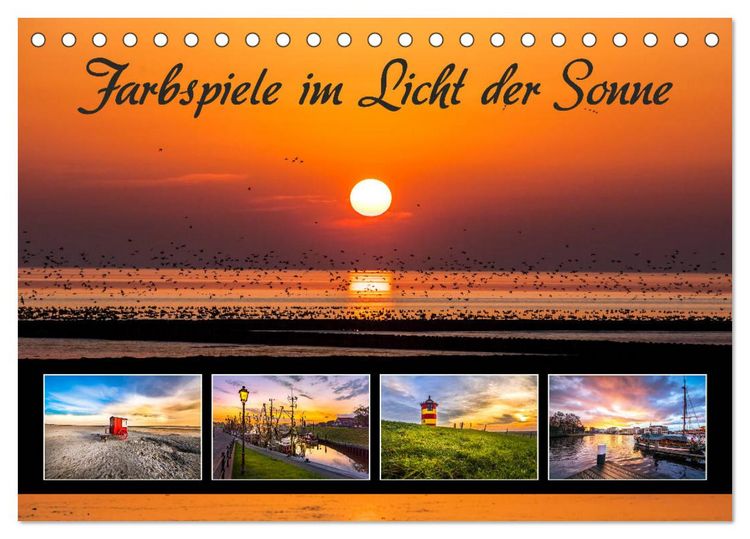 Produktbild: Farbspiele im Licht der Sonne (Tischkalender 2026 DIN A5 quer), CALVENDO Monatskalender