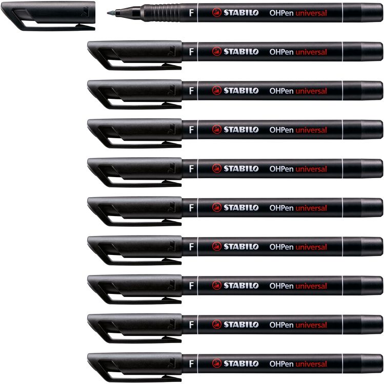 Produktbild: STABILO Folienstift OHPen F 0,7mm permanent schwarz