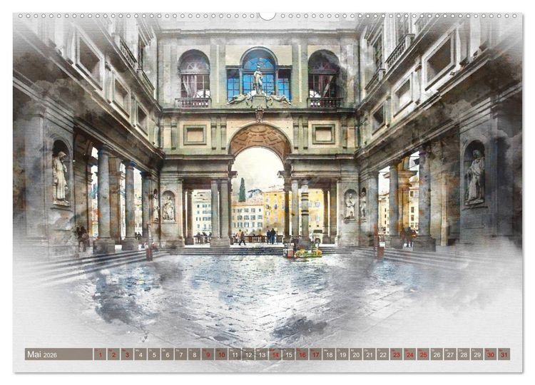 Produktbild: Florenz Hauptstadt der Toskana (hochwertiger Premium Wandkalender 2026 DIN A2 quer), Kunstdruck in Hochglanz