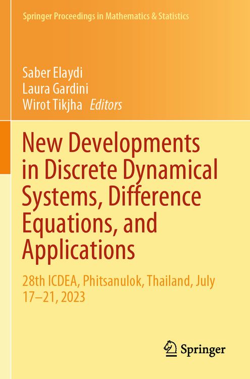 Produktbild: New Developments in Discrete Dynamical Systems, Difference Equations, and Applications