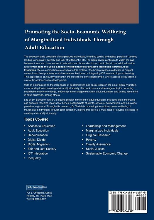 Produktbild: Promoting the Socio-Economic Wellbeing of Marginalized Individuals Through Adult Education