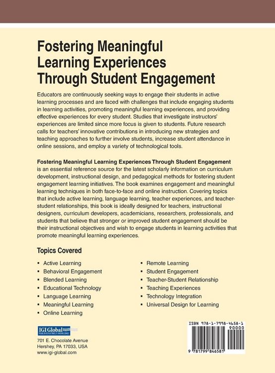 Produktbild: Fostering Meaningful Learning Experiences Through Student Engagement
