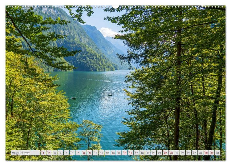 Produktbild: Malerische Seen in Bayern (hochwertiger Premium Wandkalender 2026 DIN A2 quer), Kunstdruck in Hochglanz