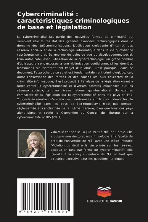 Produktbild: Cybercriminalit&eacute; : caract&eacute;ristiques criminologiques de base et l&eacute;gislation