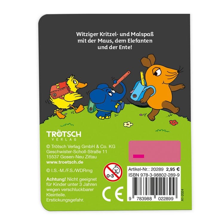 Produktbild: Tr&ouml;tsch Die Maus Mini-Kratzblock Kritzelspa&szlig; Lernen ist toll