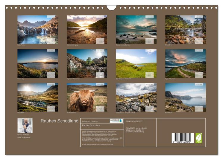 Produktbild: Rauhes Schottland (Wandkalender 2026 DIN A3 quer), CALVENDO Monatskalender