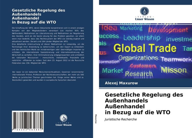 Produktbild: Gesetzliche Regelung des Au&szlig;enhandels Au&szlig;enhandel in Bezug auf die WTO