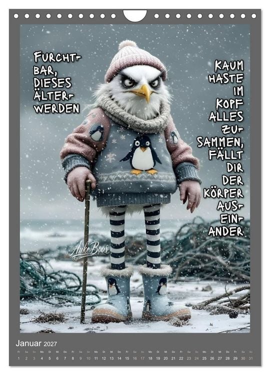Produktbild: B&ouml;se M&ouml;wen - gestorben wird sp&auml;ter (Wandkalender 2027 DIN A4 hoch), CALVENDO Monatskalender