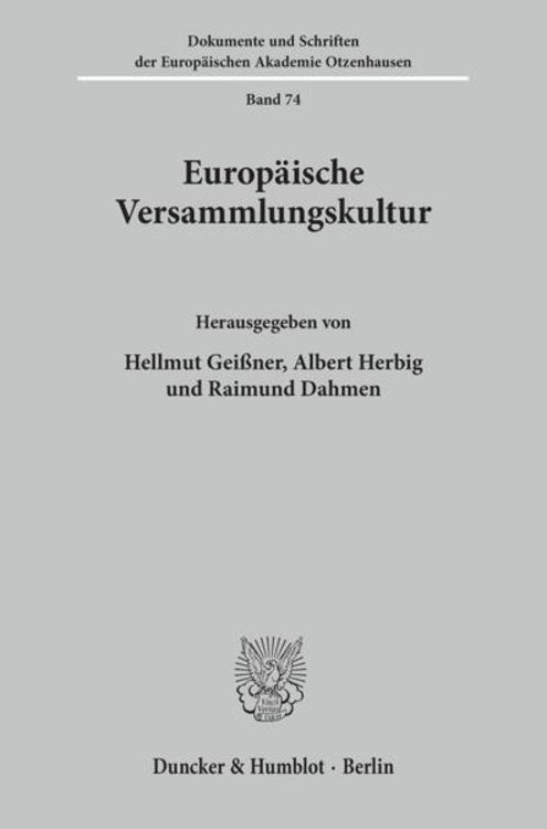 Bild vom Artikel Europäische Versammlungskultur. vom Autor Hellmut Geissner