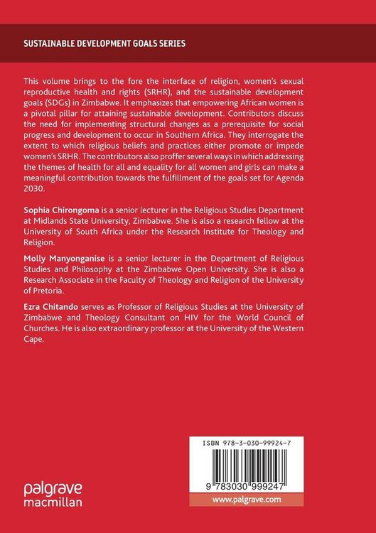 Produktbild: Religion, Women&rsquo;s Health Rights, and Sustainable Development in Zimbabwe: Volume 1