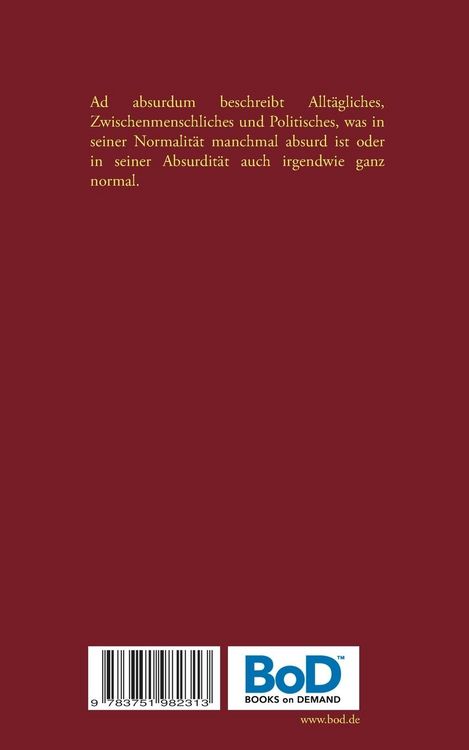 Produktbild: Ad absurdum