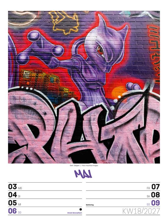 Produktbild: Street Art Wochenplaner Kalender 2027
