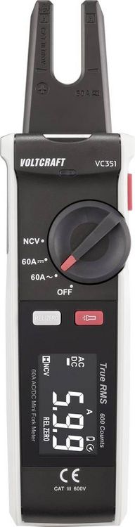 Produktbild: VOLTCRAFT VC-351 Stromzange CAT III 600V Anzeige (Counts): 600