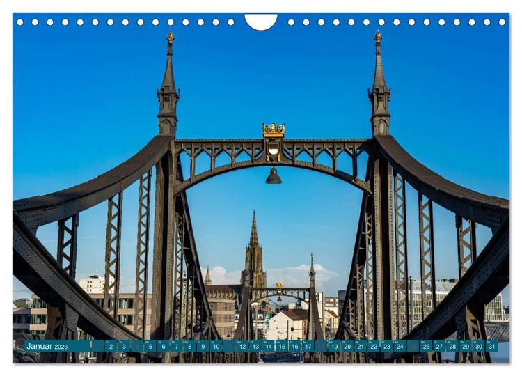 Produktbild: Quer durch Ulm (Wandkalender 2026 DIN A4 quer), CALVENDO Monatskalender
