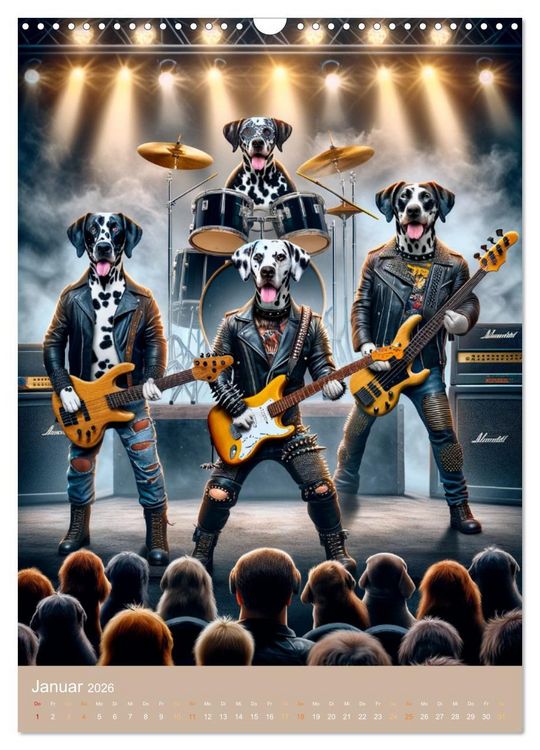 Produktbild: Rockstar Dalmatiner (Wandkalender 2026 DIN A3 hoch), CALVENDO Monatskalender