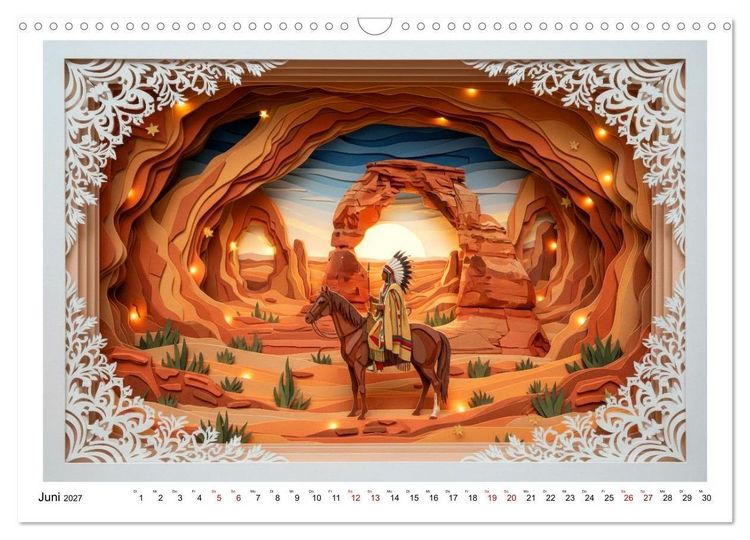 Produktbild: Wild West Dioramas (Wandkalender 2027 DIN A3 quer), CALVENDO Monatskalender