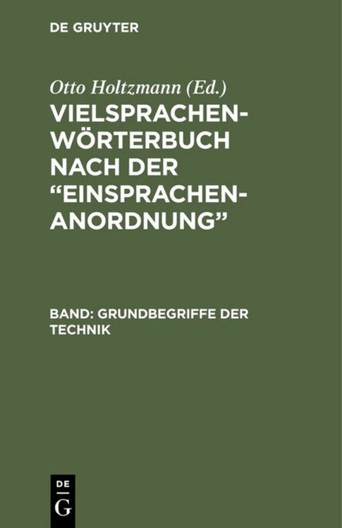 Produktbild: Vielsprachen-W&ouml;rterbuch nach der &ldquo;Einsprachen-Anordnung&rdquo;