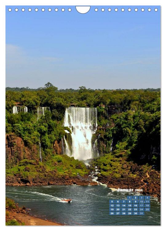 Produktbild: Wasserf&auml;lle S&uuml;damerikas - Iguazu Wasserf&auml;lle (Wandkalender 2026 DIN A4 hoch), CALVENDO Monatskalender
