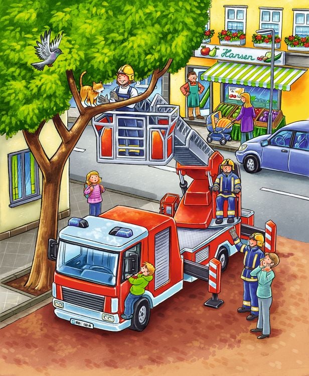Produktbild: Puzzles Polizei, Feuerwehr & Co. 3 Motive