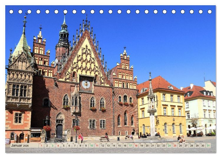 Produktbild: Zauberhaftes Breslau (Tischkalender 2026 DIN A5 quer), CALVENDO Monatskalender