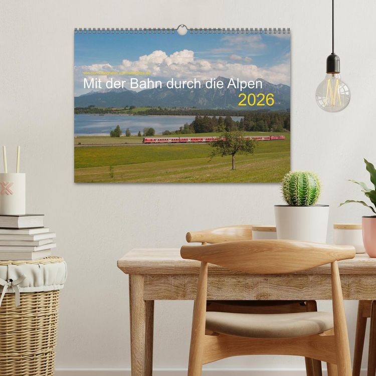 Produktbild: Mit der Bahn durch die Alpen (Wandkalender 2026 DIN A3 quer), CALVENDO Monatskalender