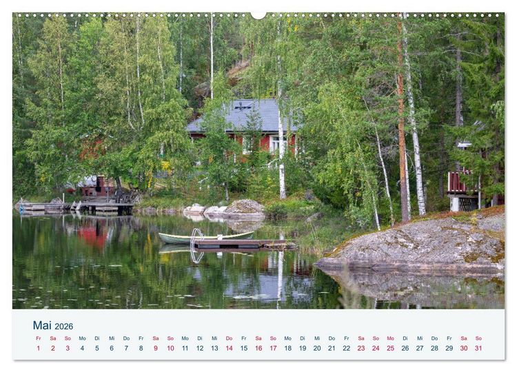 Produktbild: Finnland, Rund um Mikkeli (Wandkalender 2026 DIN A2 quer), CALVENDO Monatskalender